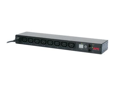 APC Switched Rack PDU AP7920B - Strømfordelingslist - AC 200/208/230 V - 2300 VA - Ethernet - inngang: IEC 60320 C14 - utgangskontakter: 8 (power I...
