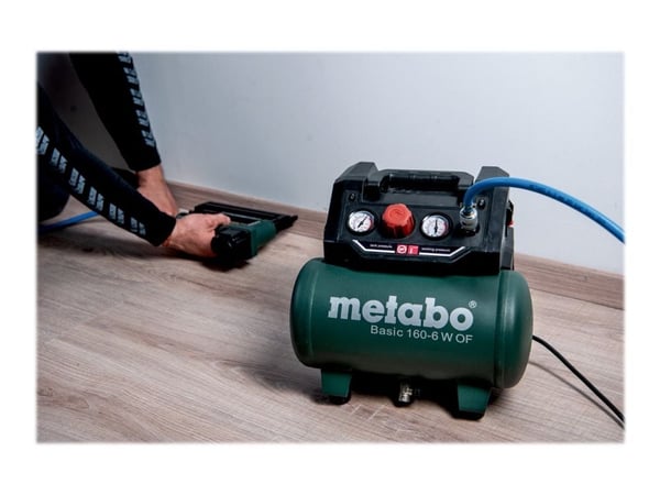 Metabo Basic 160-6 W OF - Ilmakompressori - 0,9 kW - öljytön - 160 l/min - 6 litraa Metabo Basic 160-6 W OF - Ilmakompressori - 0,9 kW - öljytön - 160 l/min - 6 litraa