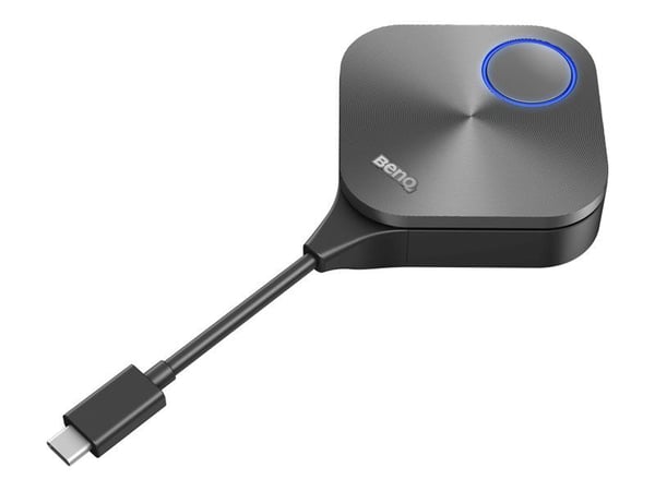 BenQ TWY31 - Nettverksmediestrømadapter - USB-C - Wi-Fi 5 - sølvgrå