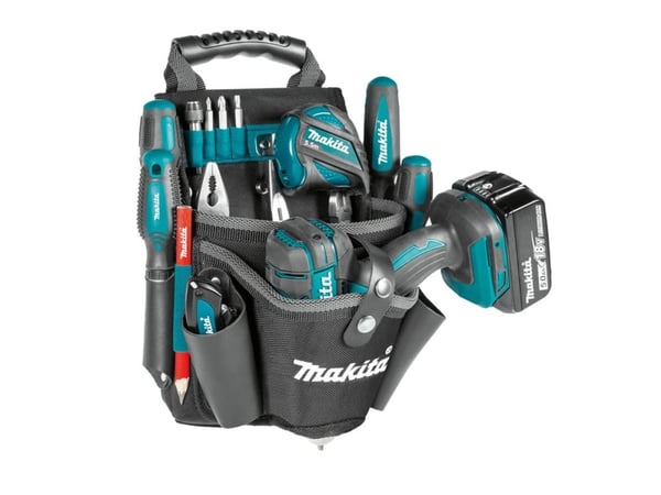 Makita - Pung for verktøy - metall, stainless steel, leather strap