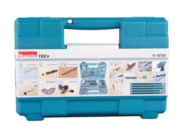 Makita - Spissett for skrutrekker og bor - for metall, tre, murstein - 102 deler