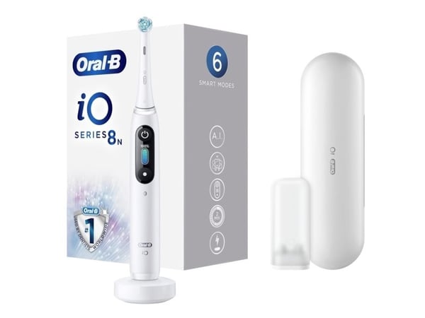 Oral-B iO 4210201363064, Vuxen, Roterande tandborste, Daglig vård, Djuprengöring, Gum omsorg, Känslig, Tandblekning, Vit, Vit, Rund