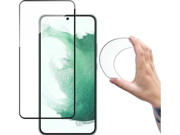 Wozinsky Wozinsky Wozinsky Full Cover Flexi Nano lasikalvo karkaistu lasi kehyksellä Samsung Galaxy S22 läpinäkyvä