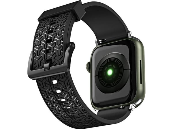 Hurtel Watch Strap Y hihna Watch 7 / 6 / 5 / 4 / 3 / 2 / SE (45 / 44 / 42mm) katsella rannekoru bändi musta
