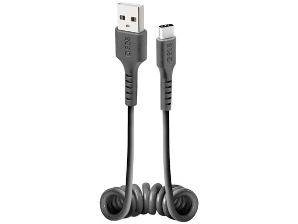 SBS TECABLETYPCSK, 0,5 m, USB A, USB C, USB 2.0, Svart