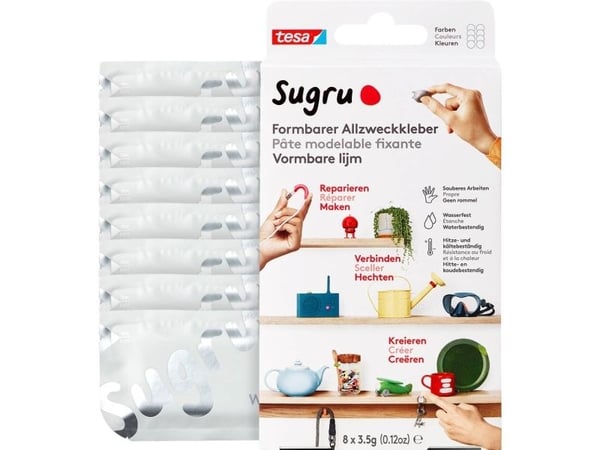 tesa Sugru formbart universallim 8 stk hvit tesa Sugru formbart universallim 8 stk hvit