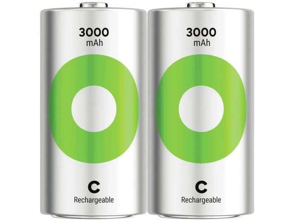GP Batteries ReCyko Pro RECYKO C, Oppladbart batteri, C, Nikkelmetallhydrid (NiMH), 1,2 V, 2 stykker, 3000 mAh