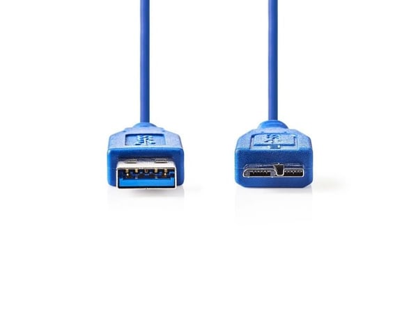 Nedis CCGP61500BU50, 5 m, USB A, Micro-USB B, USB 3.2 Gen 1 (3.1 Gen 1), Blå