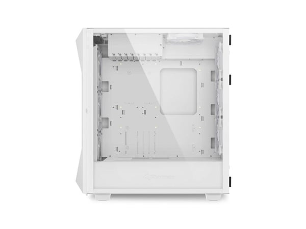 Sharkoon REV300 - Tower - utvidet ATX (E-ATX) - sidepanel med vindu (herdet glass) - ingen strømforsyning - hvit - USB/lyd