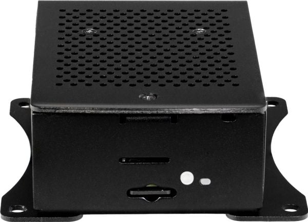 Joy-it RB-AlucaseP5-06B SBC-kotelo sopii: Raspberry Pi kiinnityslenkillä Musta
