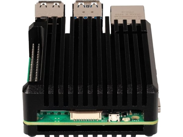 Joy-iT RB-AlucaseP5-07, Etui, Raspberry Pi 5, Raspberry Pi, Sort, Aluminium, 87 mm