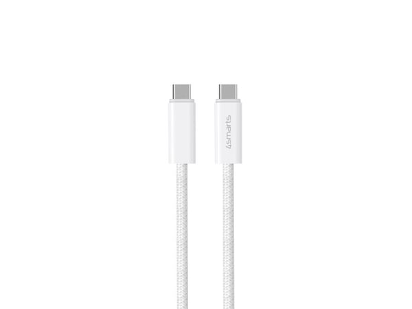 4smarts PremiumCord - USB-kabel - USB-C (hann) til USB-C (hann) - USB 3.1 - 48 V - 5 A - USB Power Delivery (240 W) - hvit