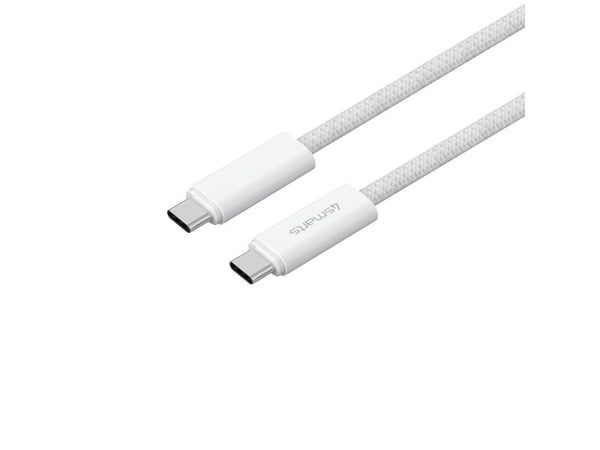 4smarts PremiumCord - USB-kabel - USB-C (hann) til USB-C (hann) - USB 3.1 - 48 V - 5 A - USB Power Delivery (240 W) - hvit