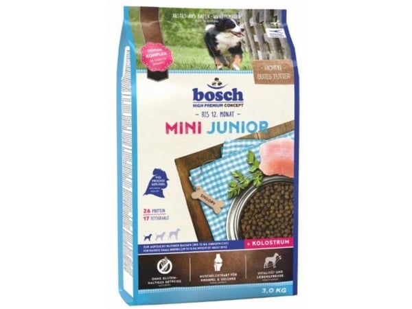 BOSCH Mini Junior - tørfoder til hunde - 3 kg