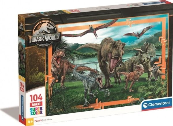 Clementoni Supercolor 23770, 104 stykker, Dinosaurer, 4 år
