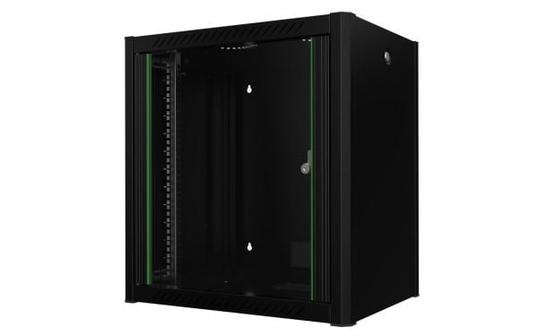 Lanview by Logon - Rack skap - 60 x 45, pro - veggmonterbar - svart, RAL 9005 - 12U - 19"