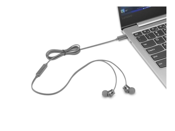 Lenovo 300 - Ørepropper med mikrofon - i øret - grå