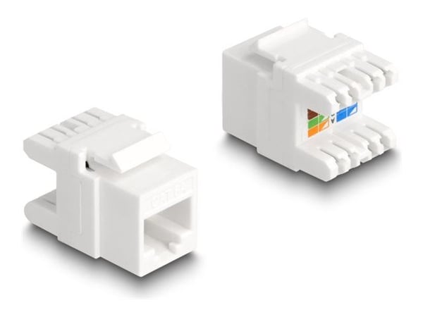 DeLOCK 88131, flat, hvit, RJ-45, LSA, hann, kvinne