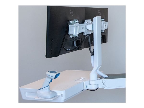Ergotron CareFit - Monteringskomponent (bue) - for 2 LCD-skjermer - hvit - skjermstørrelse: inntil 24"