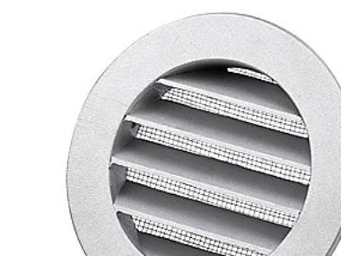 Duka DUSAV rist Ø125 mm - Aluminium, Sort, Med flange samt medfluenet