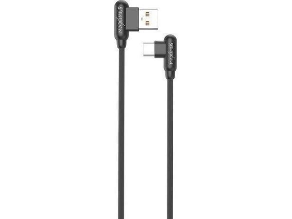 USB-kabel Maxximus USB-A til USB-C 1 m svart
