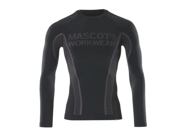 MASCOT 50561-940-09, Underskjorte, Sort, Unisex, Monokromatisk, M, 185 g/m²