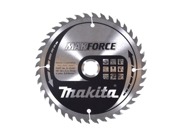Makita B-32297, Puu, 16 cm, 2 cm, 9540 RPM, 2,4 mm, Makita
