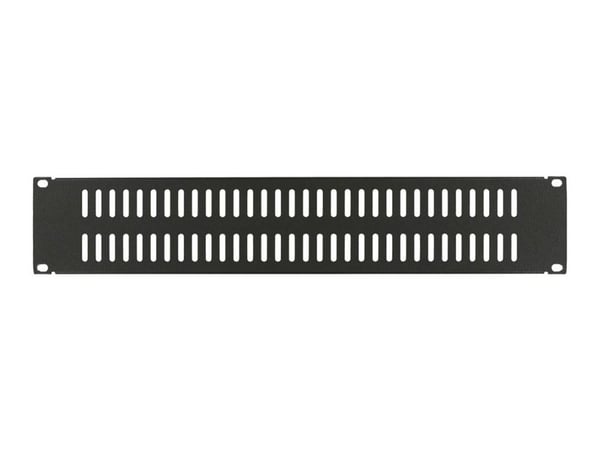 Lanview by Logon - Tomt panel - snap locking - svart, RAL 9005 - 2U - 19"