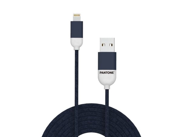 PANTONE MF in kabel USB - Lightning 1,5m 2,4A PT-LCS001-5 Teal 3242C