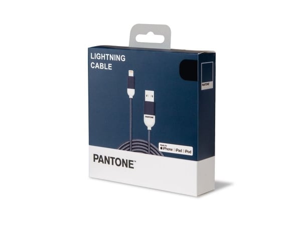 PANTONE MF in kabel USB - Lightning 1,5m 2,4A PT-LCS001-5 Teal 3242C
