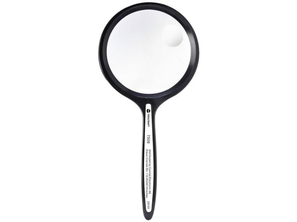TOOLCRAFT håndlupe forstørrelsesfaktor 2x, 4x, linsestørrelse Ø 63,5 mm, sort