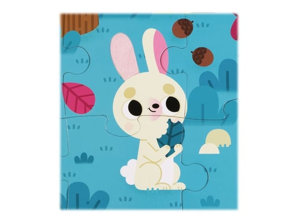 Janod - Tactile Puzzle Forest Animals - puslespill - 20 deler