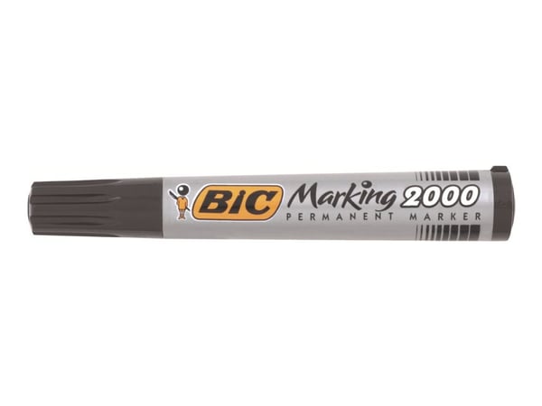 BIC Marking 2000 - Markør - permanent - svart - alkoholbasert blekk - 1.7 mm (en pakke 12)