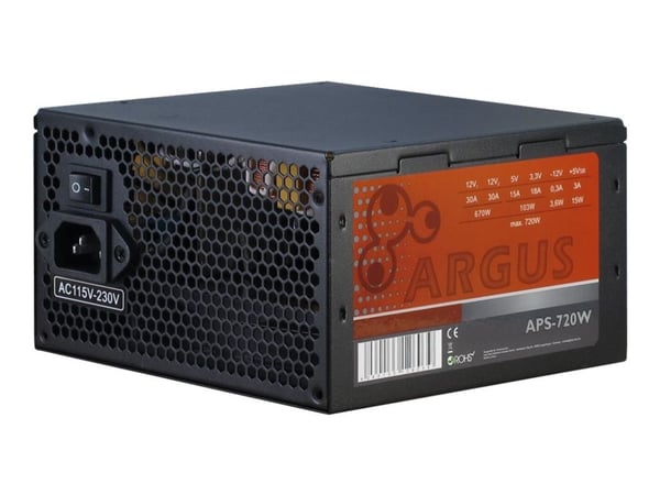 Argus APS-720W - Strømforsyning (intern) - ATX12V 2.31 - AC 115/230 V - 720 watt - aktiv PFC