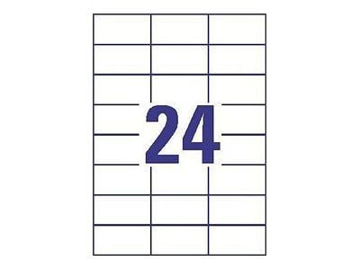 Avery Zweckform 3658 - Adhesiv - hvit - 33.8 x 64.6 mm 4800 etikett(er) (200 ark x 24) merkelapper