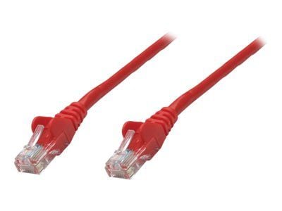 Intellinet Network Patch Cable, Cat5e, 10m, Red, CCA, U/UTP, PVC, RJ45, Gold Plated Contacts, Snagless, Booted, Lifetime Warranty, Polybag - Koblin...