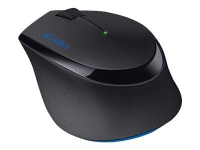 Logitech Wireless Combo MK345 - Tastatur- og mussett - trådløs - 2.4 GHz - US International - svart, blå