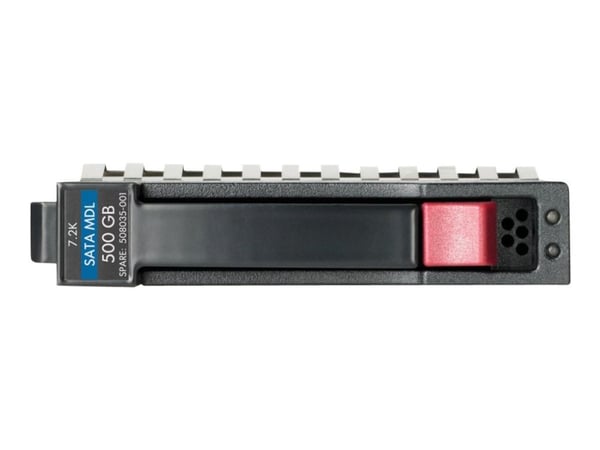 HPE Midline - Harddisk - 500 GB - hot-swap - 2.5" SFF - SATA 6Gb/s - 7200 rpm - med HP SmartDrive-holder