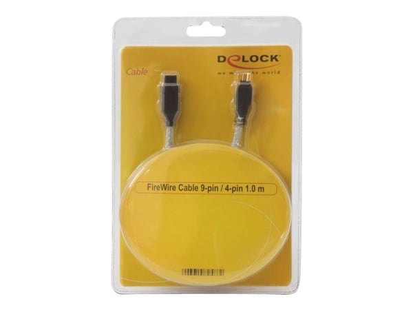 Delock - IEEE 1394-kabel - FireWire 800 (hann) til 4 pin FireWire (hann) - 1 m