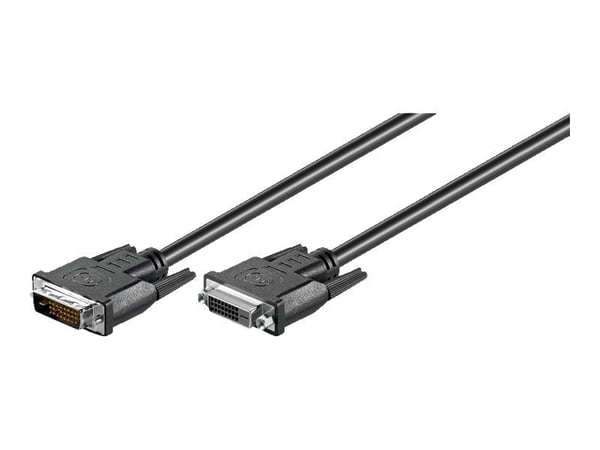goobay - DVI forlængerkabel - dobbeltlink - DVI-D (hun) til DVI-D (han) - 2 m - tommelskruer - sort