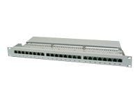 DIGITUS DN-91624S - Koblingspanel - CAT 6 - RJ-45 X 24 - grå, RAL 7035 - 1U - 19"