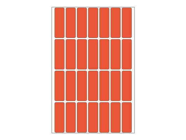 HERMA - Papir - mat - permanent klæbemiddel - rød - 13 x 40 mm 896 etikette(r) (32 ark x 28 etiketter