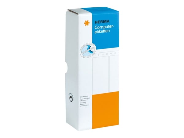 HERMA Computer labels - Papir - matt - permanent selv-adhesiv - perforert - hvit - 101.6 x 35.7 mm 4000 etikett(er) sammenhengde siksakfoldede etik...