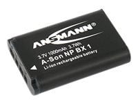 ANSMANN - Batteri - Li-Ion - 600 mAh - for Sony ZV-1, ZV-1F; Cyber-shot DSC-HX95, HX99, RX100, WX700; VLOGCAM ZV-1A, 1G