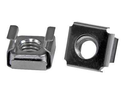 Startech M6 Cage Nuts - 100 Pack - M6 Mounting Cage Nuts for Server Rack & Cabinet (CABCAGENTS62) - Burmutrer (en pakke 100) - for P/N: RACK-18U-20...