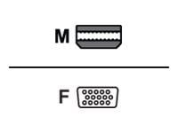 ASUS - Displayadapter - Mini DisplayPort (hann) til HD-15 (VGA) (hunn) - for Transformer Book Trio TX201; ZENBOOK UX301; UX302; ZENBOOK UX303; ZENB...