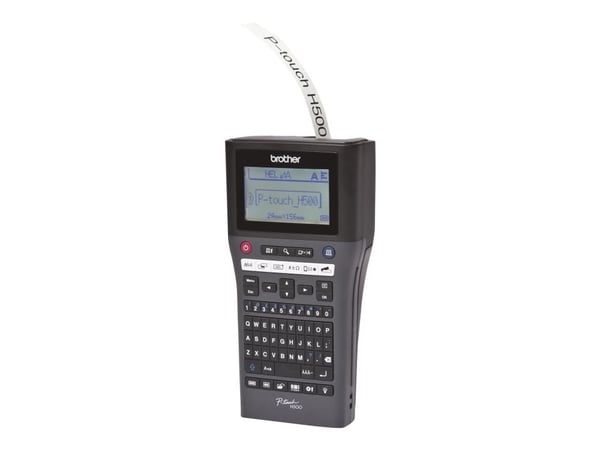 Brother P-Touch PT-H500 - Etikettmaker - S/H - termotransfer - Rull (2,4 cm) - 180 dpi - inntil 20 mm/sek - USB 2.0 - kutter - 7-linjers utskrift