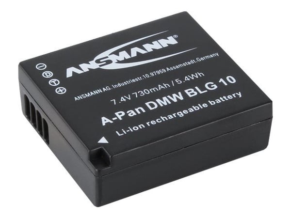 ANSMANN A-Pan - Batteri - Li-Ion - 730 mAh - for Panasonic Lumix DC-TZ93, TZ95, TZ96, ZS200, DMC-TZ82, LX100, ZS80; Lumix G DC-G100, GX9 ANSMANN A-Pan - Batteri - Li-Ion - 730 mAh - for Panasonic Lumix DC-TZ93, TZ95, TZ96, ZS200, DMC-TZ82, LX100, ZS80; Lumix G DC-G100, GX9