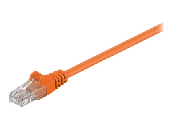 goobay - Koblingskabel - RJ-45 (hann) til RJ-45 (hann) - 5 m - UTP - CAT 5e - formstøpt, uten hindringer - oransje