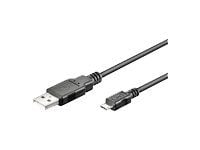 MicroConnect - USB-kaapeli - Micro-USB Type B (han) til USB (han) - 5 m - vihreä